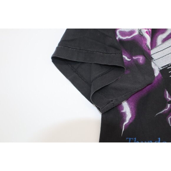 Vintage 1987 Harley Davidson Thunder and Lightning Single Stitch Tshirt XL - Picture 8 of 12